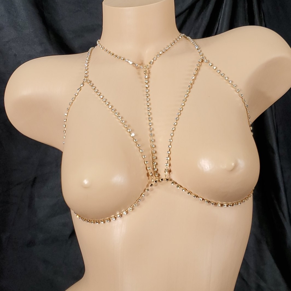 NWOT Rhinestone Body chain